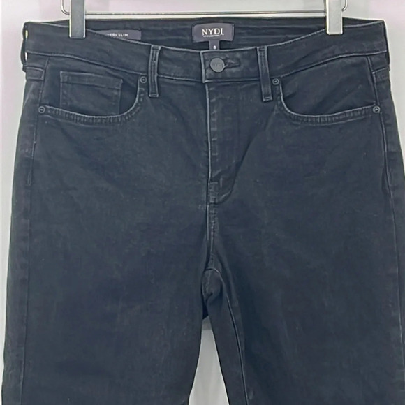 NYDJ Sheri Slim Jeans in Black - Size 8 - Picture 4 of 9